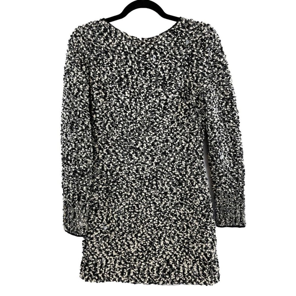 CHANEL - 94A Knit Clear Sequin Dress - Black & White - 38 US 6 - Picture 4 of 12